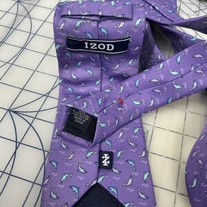 IZOD Men’s‎ Purple Tie With Dolphins- Classic Style